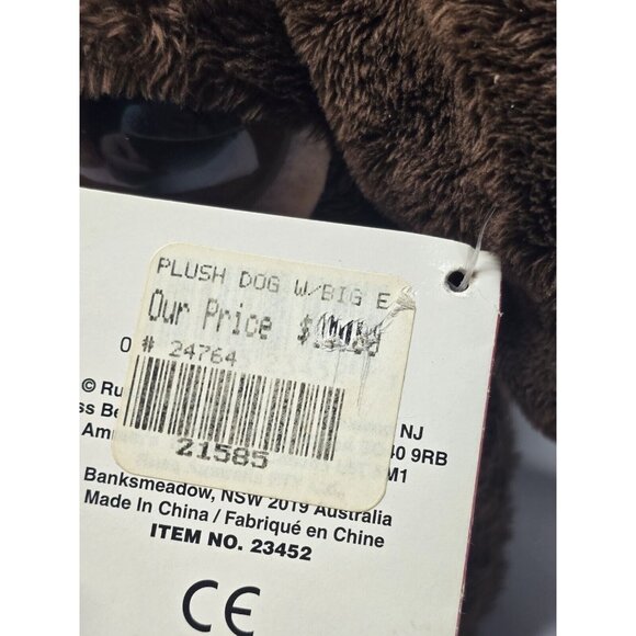 Russ Stuffed Plush Dark Chocolate Brown Puppy Dog Big Sad Eyes Wakely - Picture 12 of 14